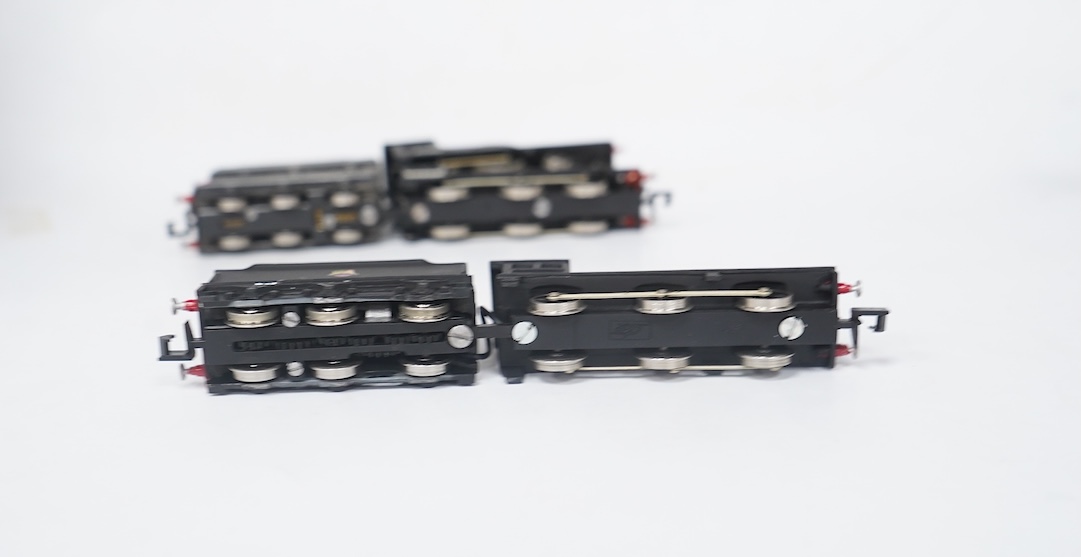 Three boxed Union Mills Models N gauge railway BR locomotives; a Class J26, 65775, a Class J39, 64825, and a Class D20, 62395. Condition - good.
